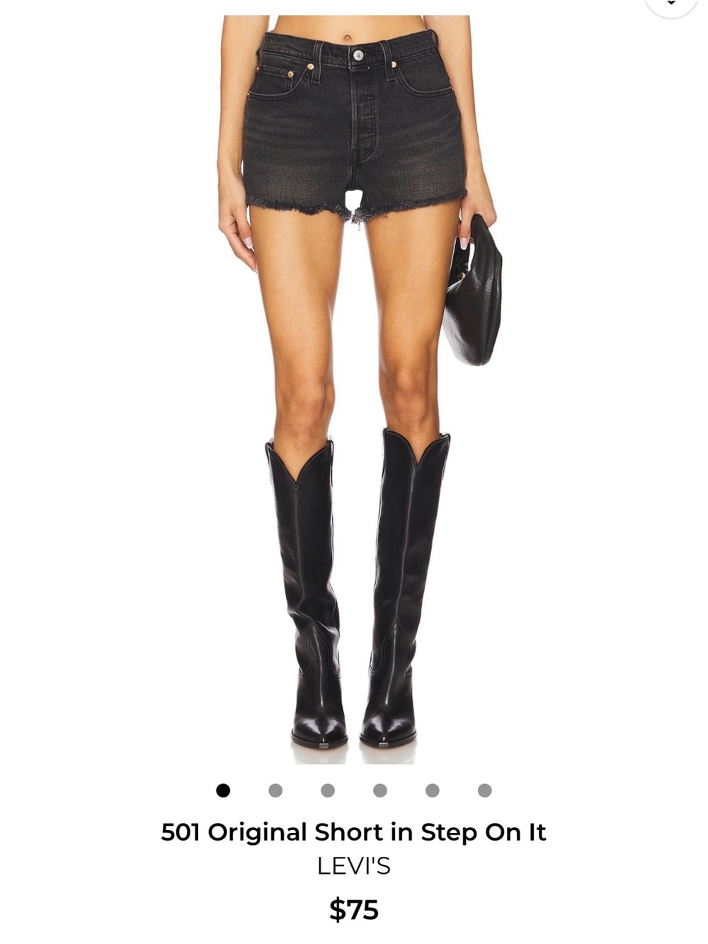 Levi's 501 Original Short - Black Denim